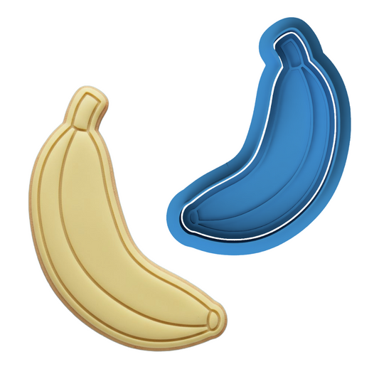 Banana Fruit Cookie Cutter and Embosser | Tropical Jungle Summer Party Baking