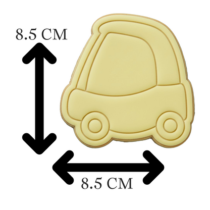 Classic Toy Car Cookie Cutter and Embosser Stamp Set | Kids Birthday, Retro, Coupe