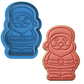 Cute Santa Claus Cookie Cutter and Embosser Stamp Set | Christmas, Holiday