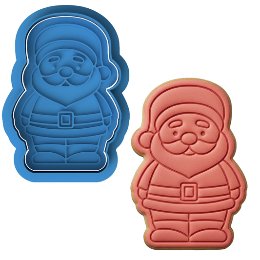 Cute Santa Claus Cookie Cutter and Embosser Stamp Set | Christmas, Holiday
