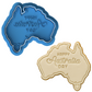 Australia Map Cookie Cutter with Embosser – Happy Australia Day Design