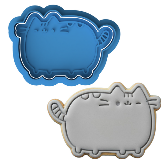 Chubby Cat (Pusheen) Cookie Cutter & Embosser Stamp