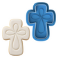Elegant Cross Cookie Cutter and Embosser Stamp Set | Baptism, Christening, First Communion, Easter