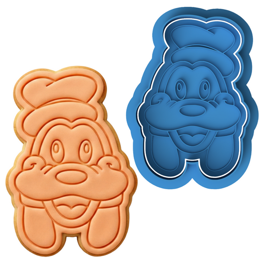 Goofy Face Cookie Cutter and Embosser Stamp Set | Funny Dog, Cartoon, Mickey's Friend