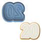 2-DIGIT Number 20 Cookie Cutter & Stamp