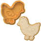 Chicken Cookie Cutter & Embosser Farm Animal Biscuit Stamp
