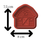 Barn Cookie Cutter & Embosser – Farmhouse Biscuit Stamp