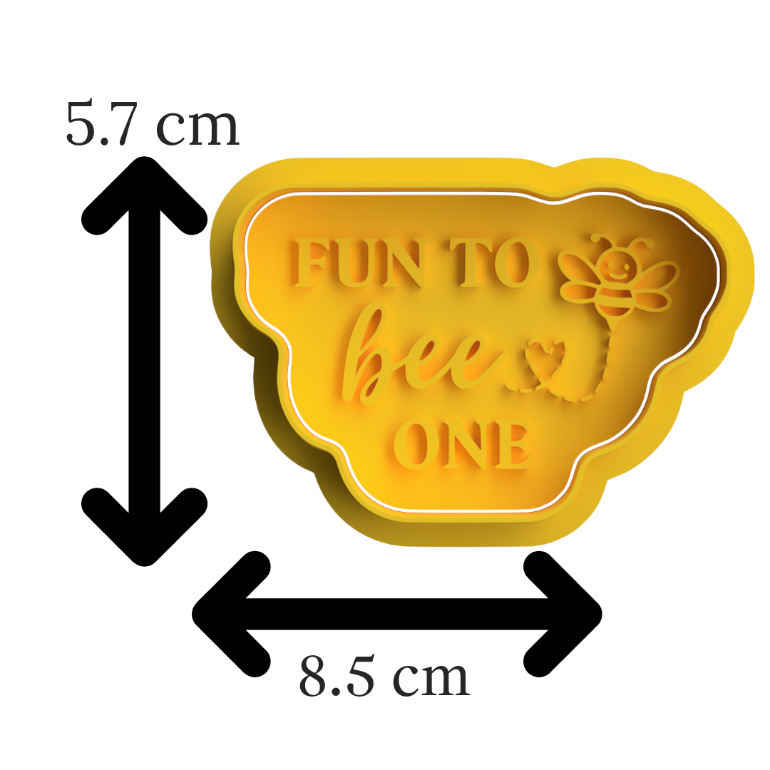 Fun to Bee One Cookie Cutter & Embosser Set – 1st Birthday Bee Theme