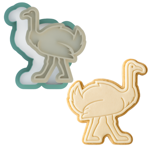 Emu Cookie Cutter & Embosser Safari Animal Biscuit Stamp