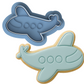 AIRPLANE V2 Cookie Cutter & Embosser Stamps Set Transportation