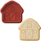 Barn Cookie Cutter & Embosser – Farmhouse Biscuit Stamp