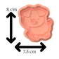 Pig Cookie Cutter & Embosser – Farm Animal Biscuit Stamp