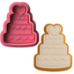 Wedding Cake with Heart Cookie Cutter & Embosser Set