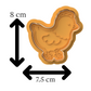 Chicken Cookie Cutter & Embosser Farm Animal Biscuit Stamp