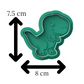 T-Rex Cookie Cutter & Embosser Dinosaur Biscuit Stamp