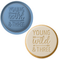 Young Wild and Three Cookie Embosser and Cutter Set – Third Birthday Biscuit Stamp for Parties