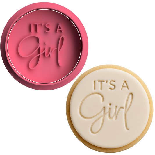 It’s a Girl Cookie Embosser & Cutter Set – Baby Shower