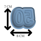 2-DIGIT Number 50 Cookie Cutter & Stamp