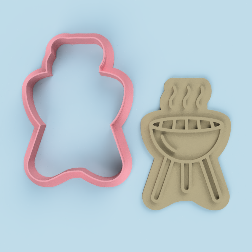 BBQ Cookie Cutter and Stamp Embosser