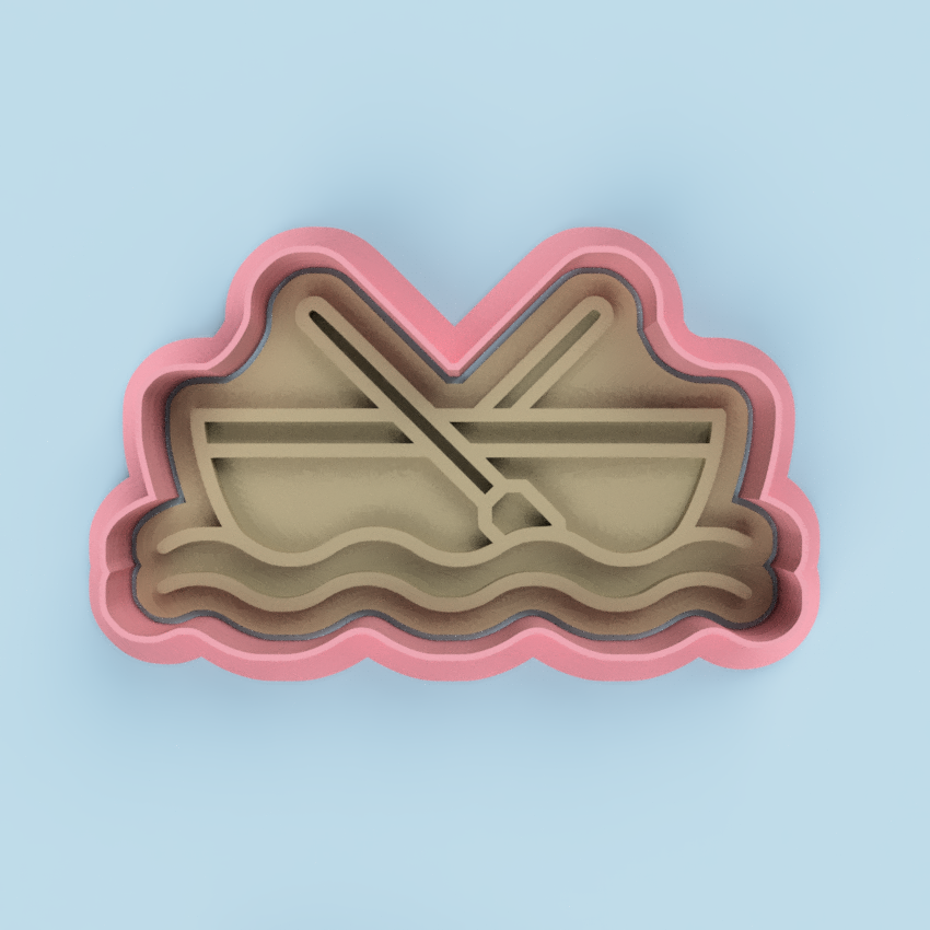 Fishing Boat Cookie Cutter and Stamp Embosser