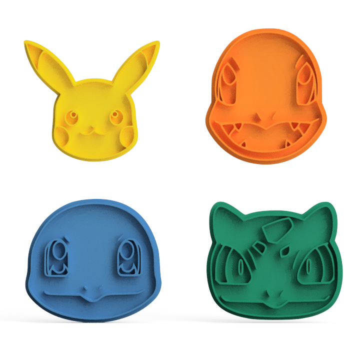 Pokémon Face Cookie Cutters & Stamps