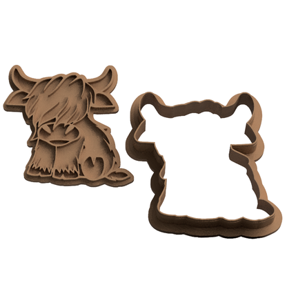 Highland Cow Cookie Cutter & Stamp