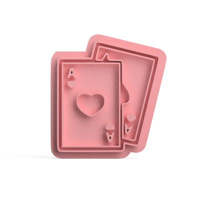 Playing cards cookie cutter & stamp