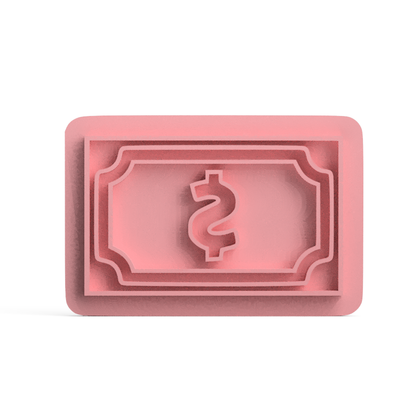 Money note $ cookie cutter & stamp