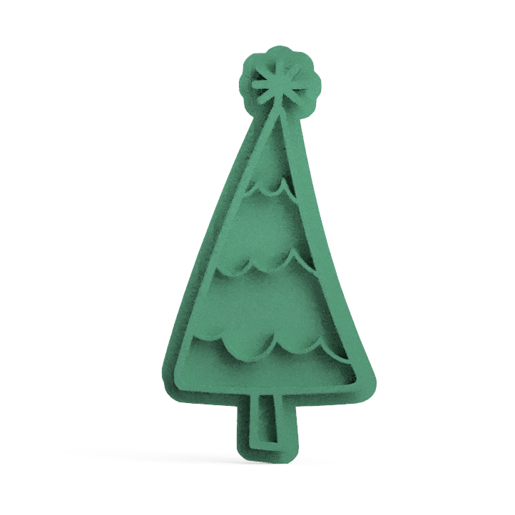 Christmas Tree Cookie Cutter & Stamp