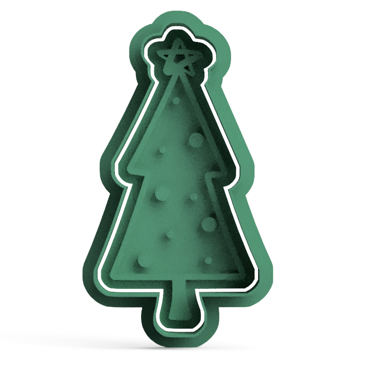 Christmas Tree Cookie Cutter & Stamp