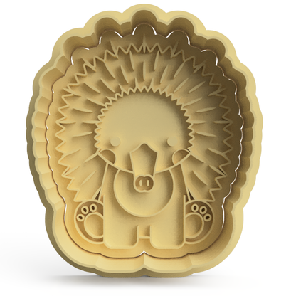 Echidna Cookie Cutter & Stamp V2