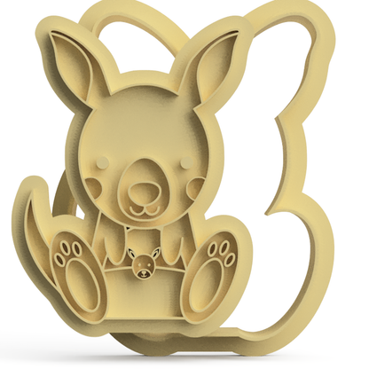 Kangaroo Cookie Cutter & Stamp V2