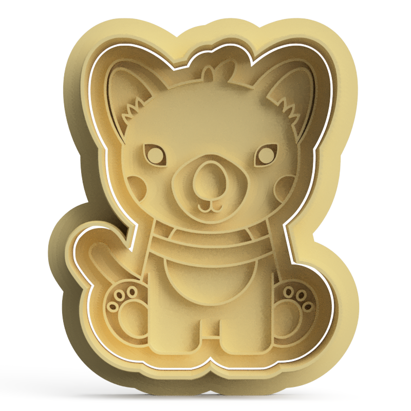 Tasmanian devil Cookie Cutter & Stamp V2