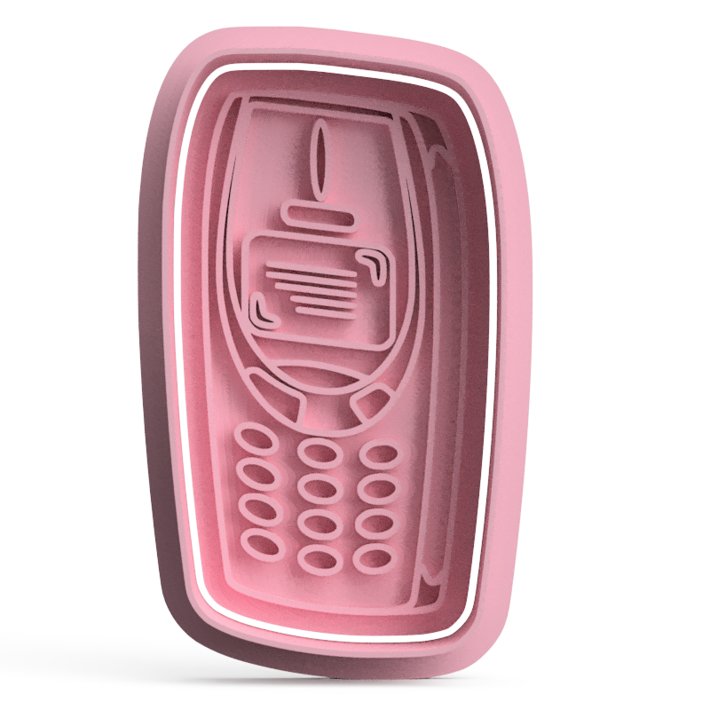 Retro Phone Cookie Cutter & Stamp