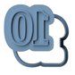 2-DIGIT Number 10 Cookie Cutter & Stamp