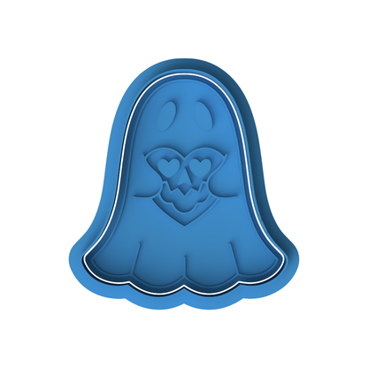Ghost with Skull Cookie Cutter & Embosser Halloween Biscuit Stamp