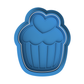 Cute Cupcake with Heart Cookie Cutter and Embosser Stamp | Valentine's Day, Sweet Treat
