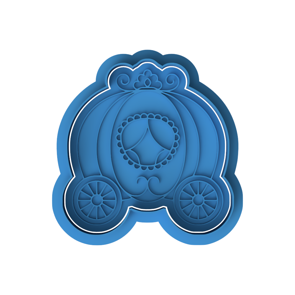 Princess Pumpkin Carriage Cookie Cutter and Embosser Stamp | Fairy Tale, Cinderella Theme, Royal Birthday