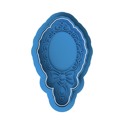 Princess Hand Mirror Cookie Cutter and Embosser Stamp | Fairy Tale, Snow White Theme, Vanity