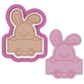 Bunny with Sign Cookie Cutter and Stamp Embosser BWS015