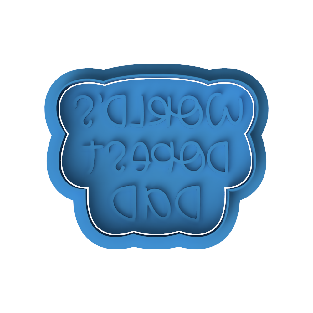 World’s Dopest Dad Cookie Cutter | Funny Father's Day Embosser | Weed Gift Cookie Stamp