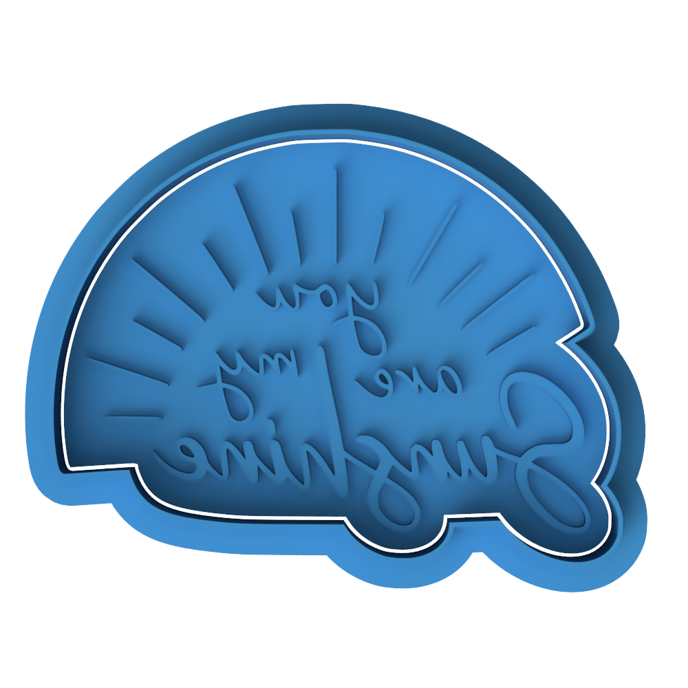 You Are My Sunshine Cookie Cutter | Sunshine Cookie Stamp | Baby Shower Cookie Embosser
