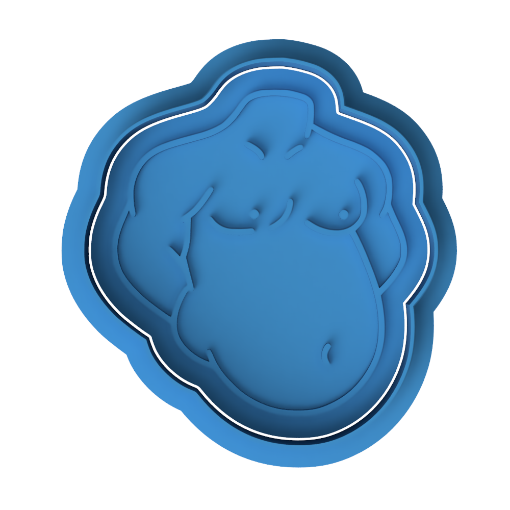 Dad Bod Cookie Cutter & Embosser Father's Day Biscuit Stamp