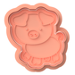 Pig Cookie Cutter & Embosser – Farm Animal Biscuit Stamp