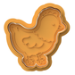 Chicken Cookie Cutter & Embosser Farm Animal Biscuit Stamp