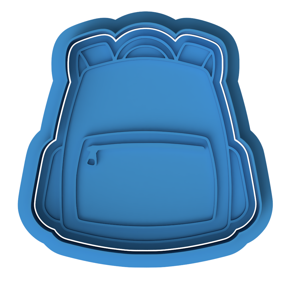 School Backpack Cookie Cutter and Embosser Stamp Set | Back to School, Student