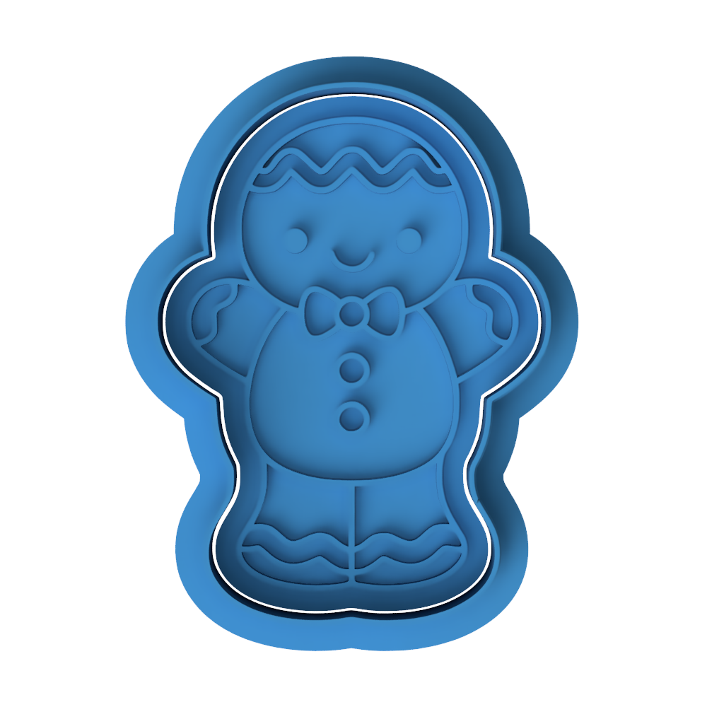 Gingerbread Man Cookie Cutter and Embosser Stamp Set | Cute, Christmas, Holiday