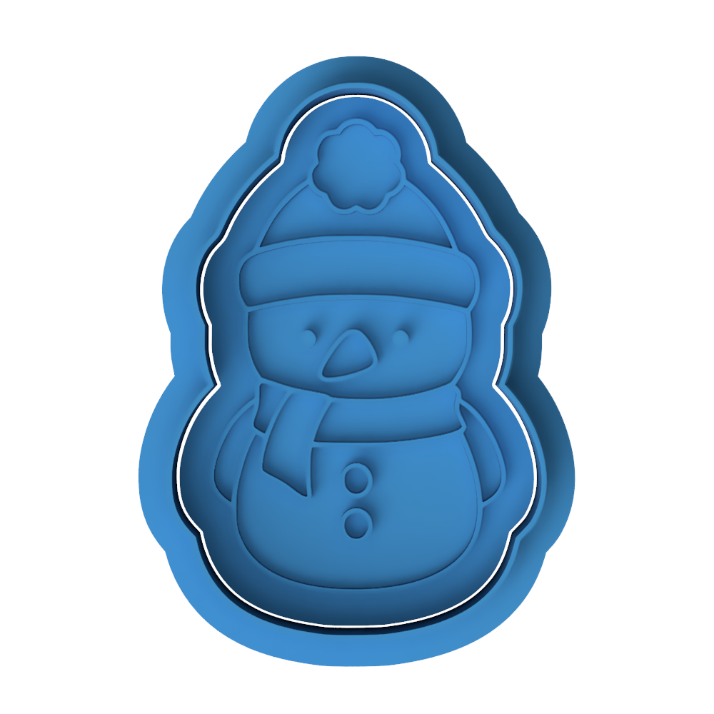 Cute Snowman Cookie Cutter and Embosser Stamp Set | Christmas, Winter, Holiday