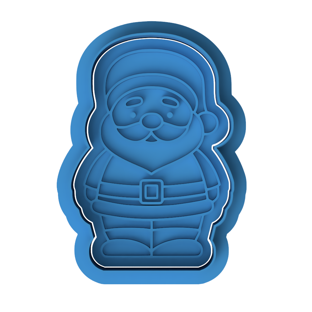 Cute Santa Claus Cookie Cutter and Embosser Stamp Set | Christmas, Holiday