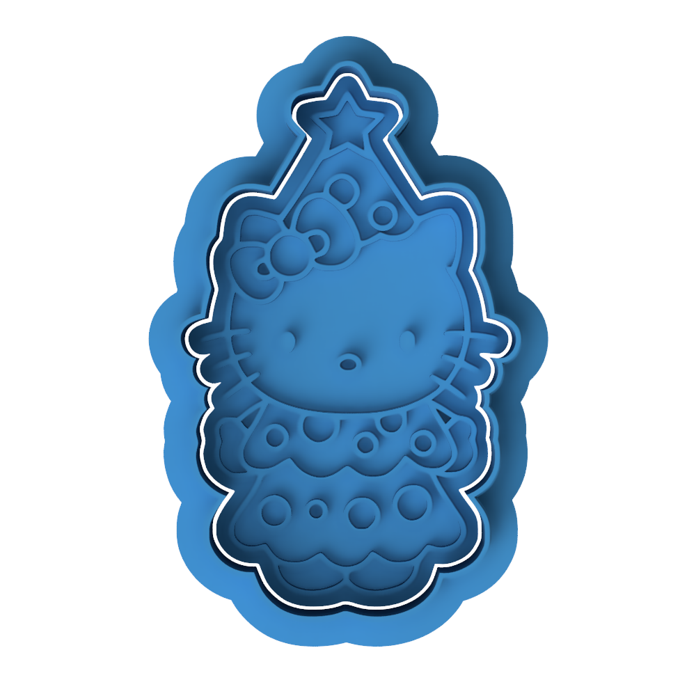 Hello Kitty Christmas Tree Cookie Cutter and Embosser Set | Sanrio, Holiday, Cute